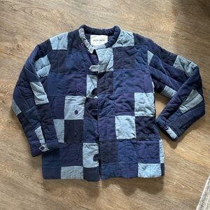 antik batik corduroy patched jacket